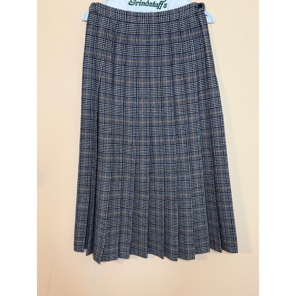 Vintage Pendleton Women's Virgin Wool Midi Skirt Pleated Tartan Plaid 10